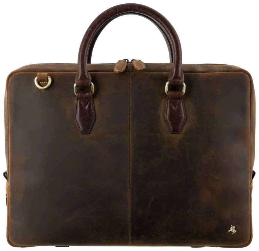 Мужская сумка из винтажной кожи для ноутбука до 13" Visconti ML50 Carl коричневого цвета 108003 modnotak фото №1