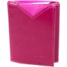 Красивий жіночий гаманець мініатюрного розміру в рожевому кольорі зі шкірозамінника MD Leather (21514) - 1