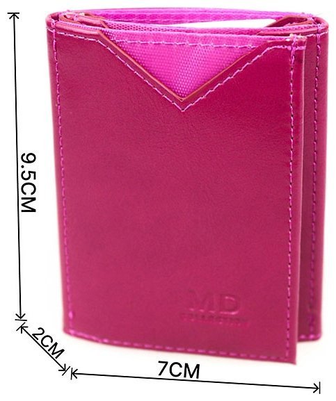 Красивый женский кошелек миниатюрного размера в розовом цвете из кожзама MD Leather (21514) modnotak фото №3
