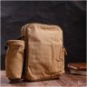 Пісочна чоловіча текстильна сумка через плече з чохлом для води Vintage 2422210 - 8
