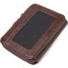 Коричневий гаманець маленького розміру з натуральної шкіри фактурної CANPELLINI (2421493) - 2