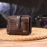 Коричневий гаманець маленького розміру з натуральної шкіри фактурної CANPELLINI (2421493) - 7