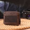 Коричневий гаманець маленького розміру з натуральної шкіри фактурної CANPELLINI (2421493) - 8