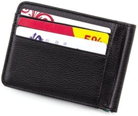 Шкіряний затиск для грошей без застібки ST Leather (16671)