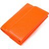 Жіночий помаранчевий гаманець із натуральної шкіри флотар на кнопці CANPELLINI (2421594) - 2