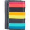 Невеликий жіночий гаманець з натуральної шкіри з різнокольоровими смужками та RFID-захистом Visconti Halki 69003 - 1