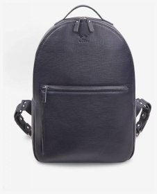 Темно-синий городской рюкзак из натуральной кожи сафьяно - BlankNote Groove L 79003