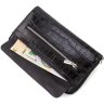 Лаковий жіночий гаманець-клатч із натуральної шкіри під крокодила KARYA (19577) - 7