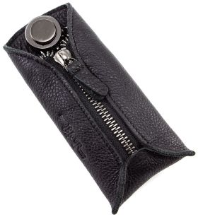 Черная кожаная ключница для маленьких ключей H.T Leather (16739)
