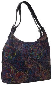 Разноцветная женская сумка из натуральной кожи с принтом цветов Desisan 80104