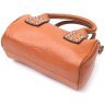 Горизонтальна жіноча сумка з натуральної шкіри коричневого кольору з двома ручками Vintage 2422367 - 3