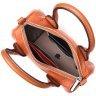 Горизонтальная женская сумка из натуральной кожи коричневого цвета с двумя ручками Vintage 2422367 - 5