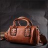 Горизонтальная женская сумка из натуральной кожи коричневого цвета с двумя ручками Vintage 2422367 - 8