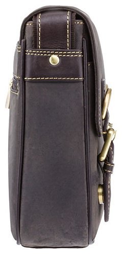 Темно-коричнева сумка-месенджер з натуральної шкіри крейзі хорс на плече Visconti Rumba 70704