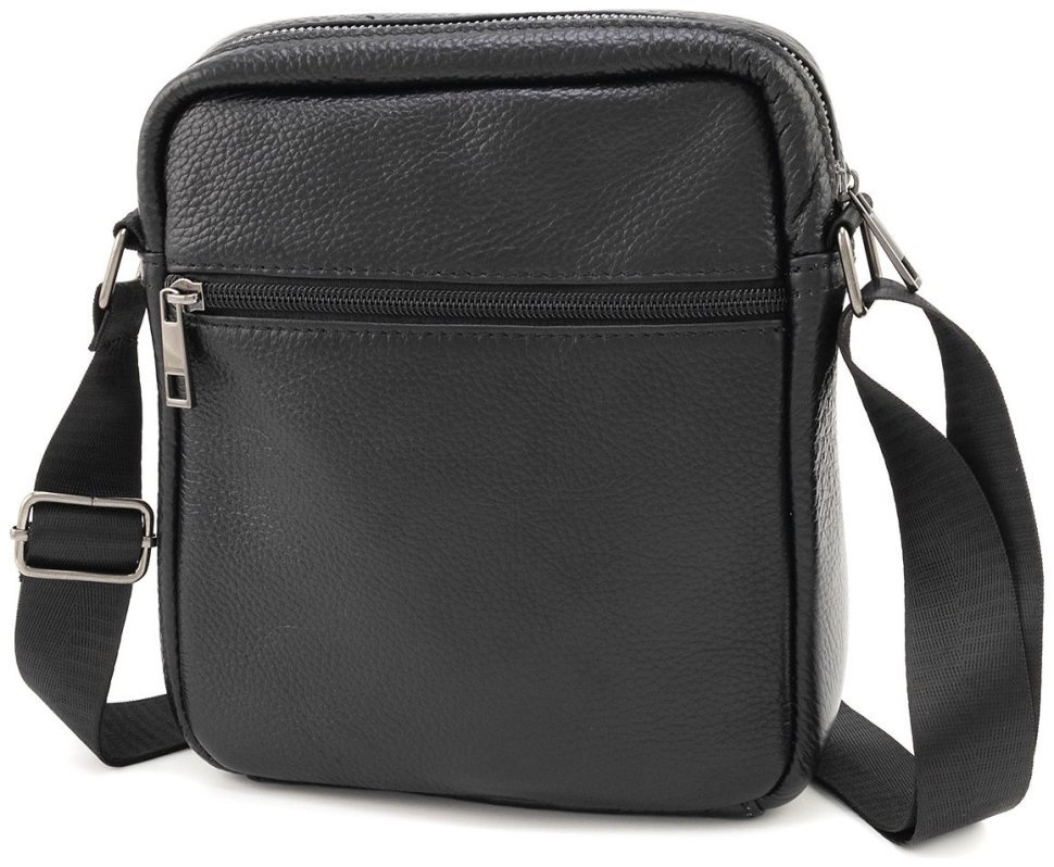 Мужская небольшая кожаная наплечная сумка черного цвета Leather Collection 90804 фото №3 Мужская небольшая кожаная наплечная сумка черного цвета Leather Collection 90804 modnotak фото №3