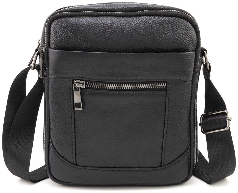Мужская небольшая кожаная наплечная сумка черного цвета Leather Collection 90804 фото №4 Мужская небольшая кожаная наплечная сумка черного цвета Leather Collection 90804 modnotak фото №4