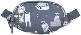 Бананка детская (поясная сумка) с текстиля Оксфорд принт енота Bagland 111104