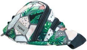 Сумка бананка із прогумованого текстилю з принтом рослин (поясна сумка) Bagland 111404