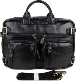 Функциональная мужская сумка трансформер с карманами VINTAGE STYLE (14219)