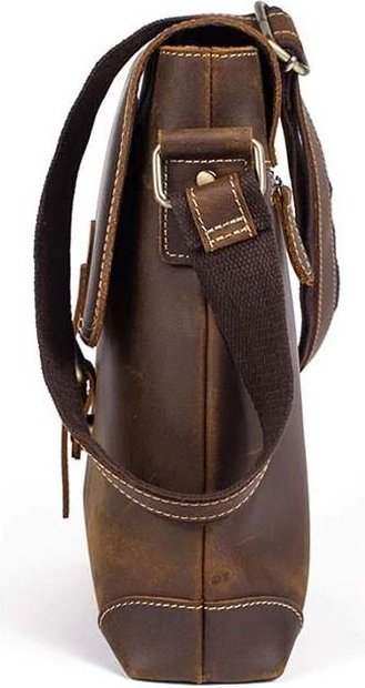 Наплічна сумка планшет з вінтажній шкіри Crazy Horse з клапаном VINTAGE STYLE (14675)