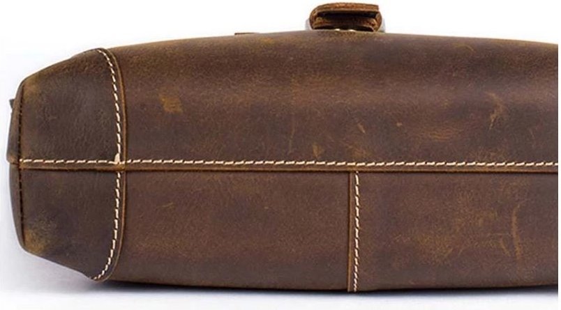 Наплічна сумка планшет з вінтажній шкіри Crazy Horse з клапаном VINTAGE STYLE (14675)