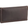 Великий гаманець темно-коричневого кольору з клапаном Grande Pelle (13183) - 3