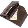 Великий гаманець темно-коричневого кольору з клапаном Grande Pelle (13183) - 5