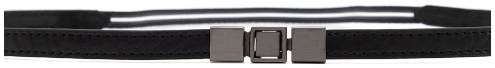 Итальянский узкий женский ремень из натуральной кожи с эластичной резинкой Gherardini 10610 (черный) фото №2 Итальянский узкий женский ремень из натуральной кожи с эластичной резинкой Gherardini 10610 (черный) modnotak фото №2
