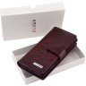 Вертикальний гаманець бордового кольору з натуральної шкіри KARYA (1156-016) - 6