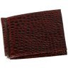 Коричневий шкіряний затискач для купюр без застібки Vip Collection 102604 (кроко) modnotak фото - 1