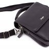 Кожаная мужская сумка черного цвета с ручкой KARYA (0795-45) - 6