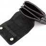 Кожаная мужская сумка черного цвета с ручкой KARYA (0795-45) - 9