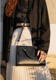 Горизонтальная женская сумка из натуральной кожи краст на плечо The Wings (42604)