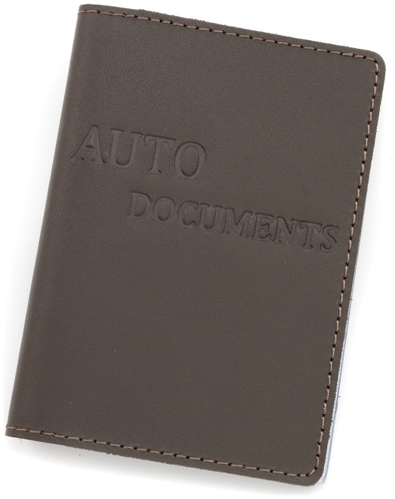 Обложка кожаная для автодокументов темно коричневого цвета Leather Collection 102804 modnotak фото №1