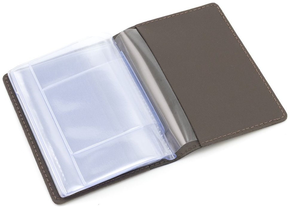 Обложка кожаная для автодокументов темно коричневого цвета Leather Collection 102804 modnotak фото №5