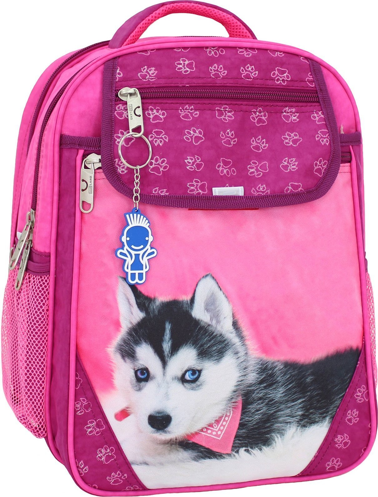 Школьный рюкзак для девочек из текстиля с принтом хаски Bagland (52904)