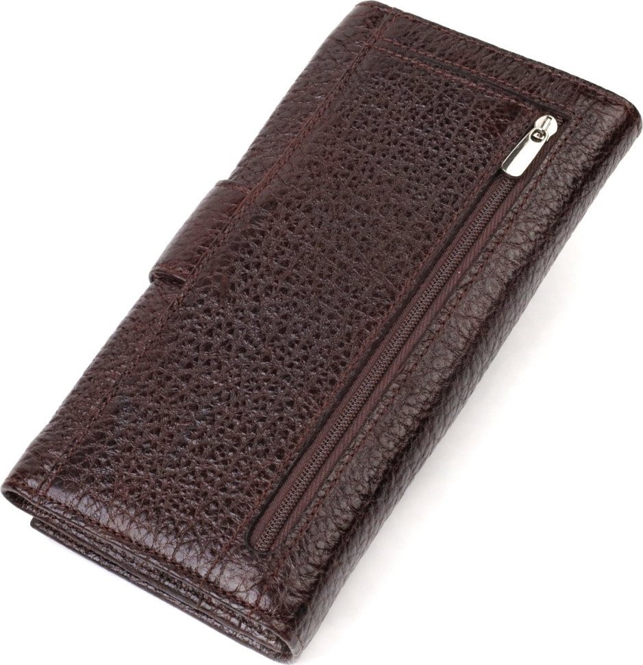 Вертикальный мужской бумажник из натуральной кожи с выраженной зернистостью CANPELLINI (2421840)