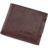 Темно-коричневое портмоне из фактурной кожи без фиксации Tony Bellucci (10688)
