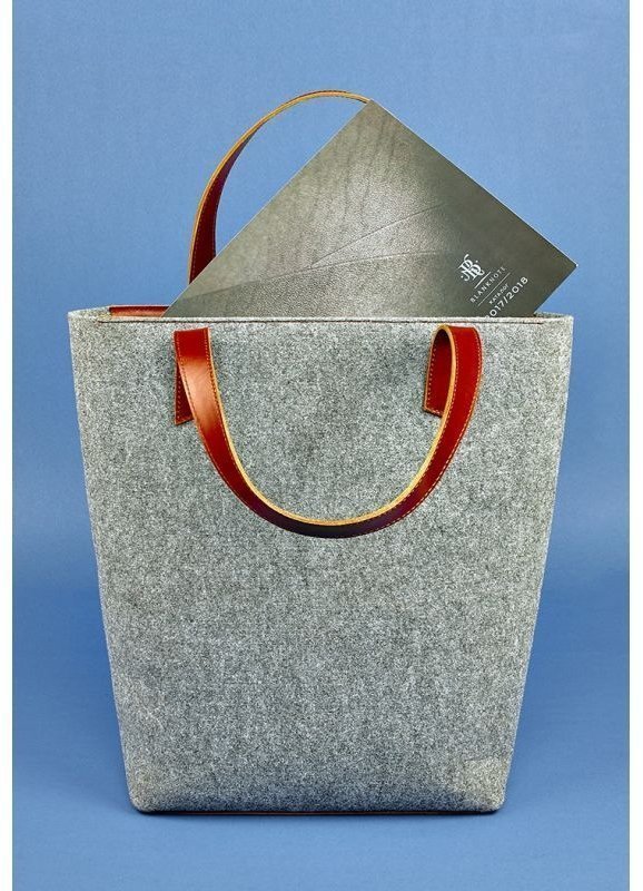 Вместительная фетровая сумка шоппер с длинными ручками BlankNote D.D. (12681)