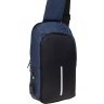 Мужская вертикальная сумка-слинг синего цвета из полиэстера Remoid (21944) - 3
