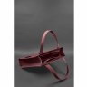 Кожаная женская сумка шоппер бордового цвета на молниевой застежке BlankNote Бэтси (12822) - 6