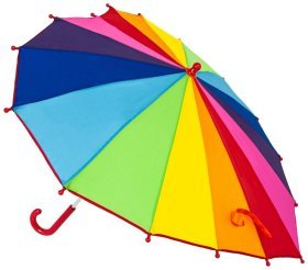 Детский зонт-трость Fulton Heart Junior Rainbow Heart (механика, 16 спиц, защита UPF 50+, мультиколор, Великобритания) 94204