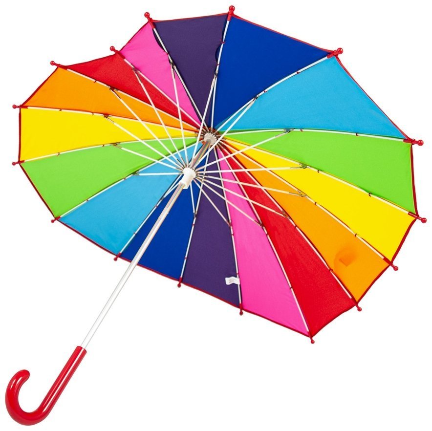 Детский зонт-трость Fulton Heart Junior Rainbow Heart (механика, 16 спиц, защита UPF 50+, мультиколор, Великобритания) 94204 modnotak фото №3