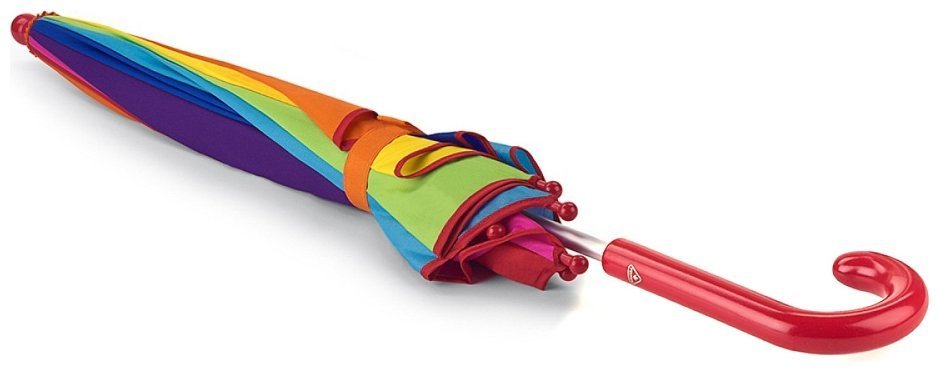 Детский зонт-трость Fulton Heart Junior Rainbow Heart (механика, 16 спиц, защита UPF 50+, мультиколор, Великобритания) 94204 modnotak фото №4