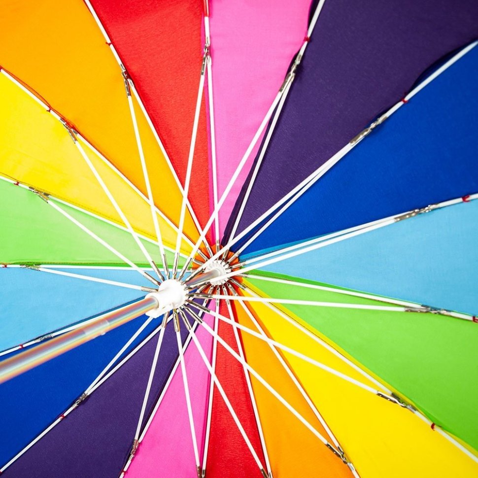 Детский зонт-трость Fulton Heart Junior Rainbow Heart (механика, 16 спиц, защита UPF 50+, мультиколор, Великобритания) 94204 modnotak фото №7