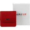 Компактний шкіряний жіночий гаманець червоного кольору з монетницею KARYA (2417174) - 7