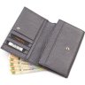 Темно-сірий класичний гаманець з фактурної шкіри Tony Bellucci (10751) - 7
