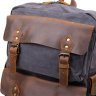 Сірий рюкзак з текстилю для подорожей на блискавки Vintage (20108) - 4