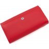 Женский кошелек красного цвета из натуральной кожи под много купюр ST Leather (19101) - 3