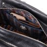 Горизонтальна сумка жіноча з натуральної шкіри чорного кольору з ручками KARYA (2420890) - 6